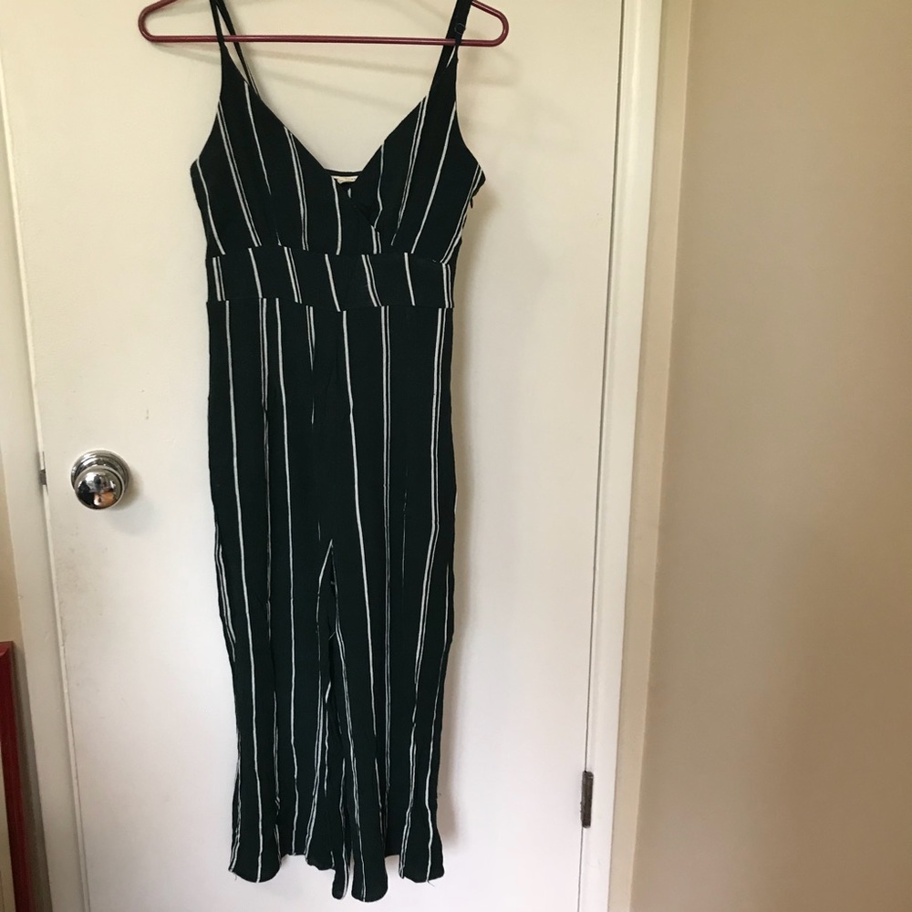 Green striped jumpsuit